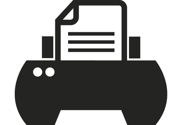 580x400 Printing Icon Vector