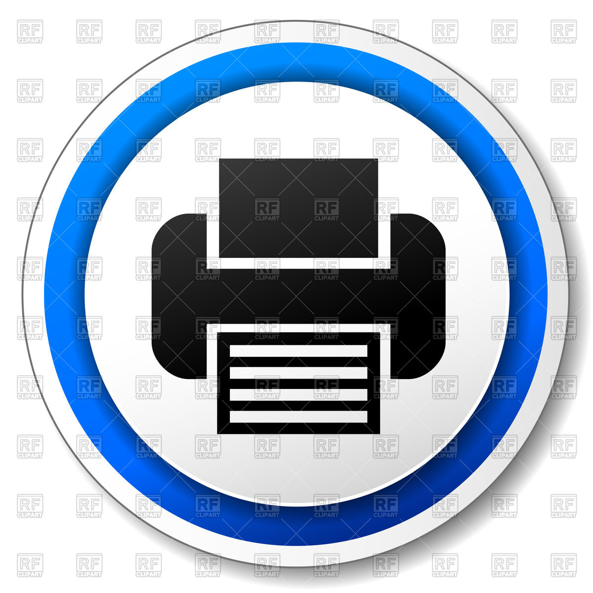 1200x1200 Simple Print Icon Vector Image Of Icons And Emblems