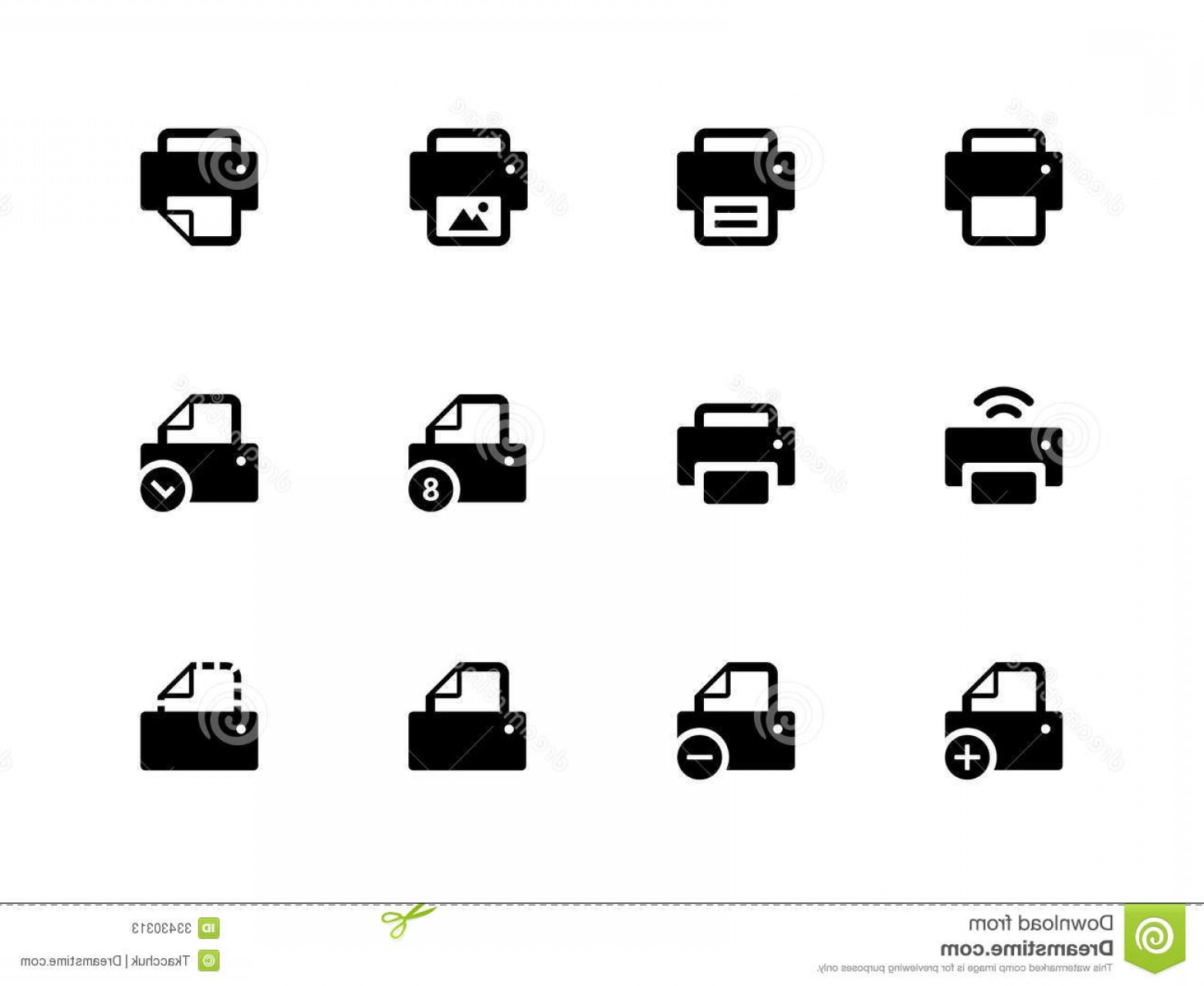 1560x1278 Stock Photos Printer Icons White Background Vector Illustration