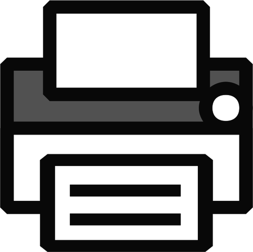 500x498 Vector Illustration Of Simple Office Printer Icon