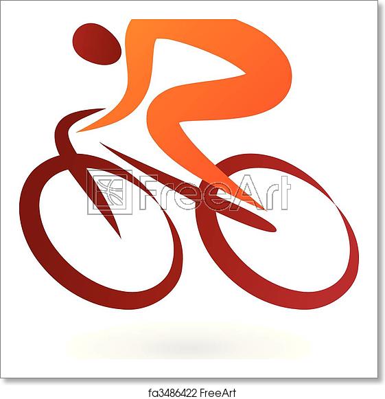 561x581 Free Art Print Of Cyclist Icon