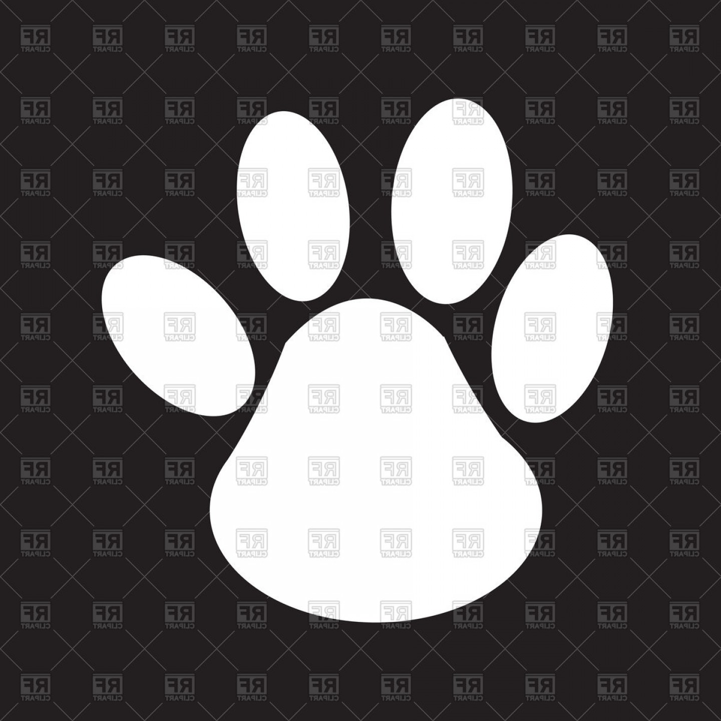 1440x1440 Paw Print Icon Vector Clipart Handandbeak