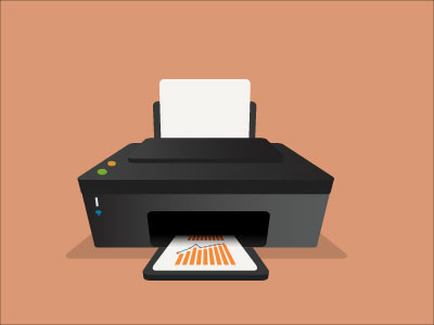 400x300 Printer Vector Art