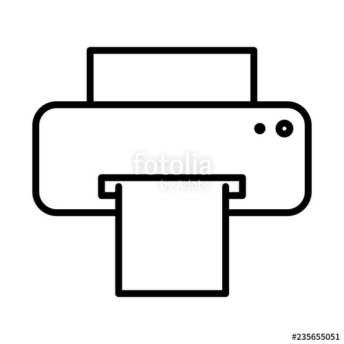 500x500 Printer Vector Icon Stock Image And Royalty Free Vector