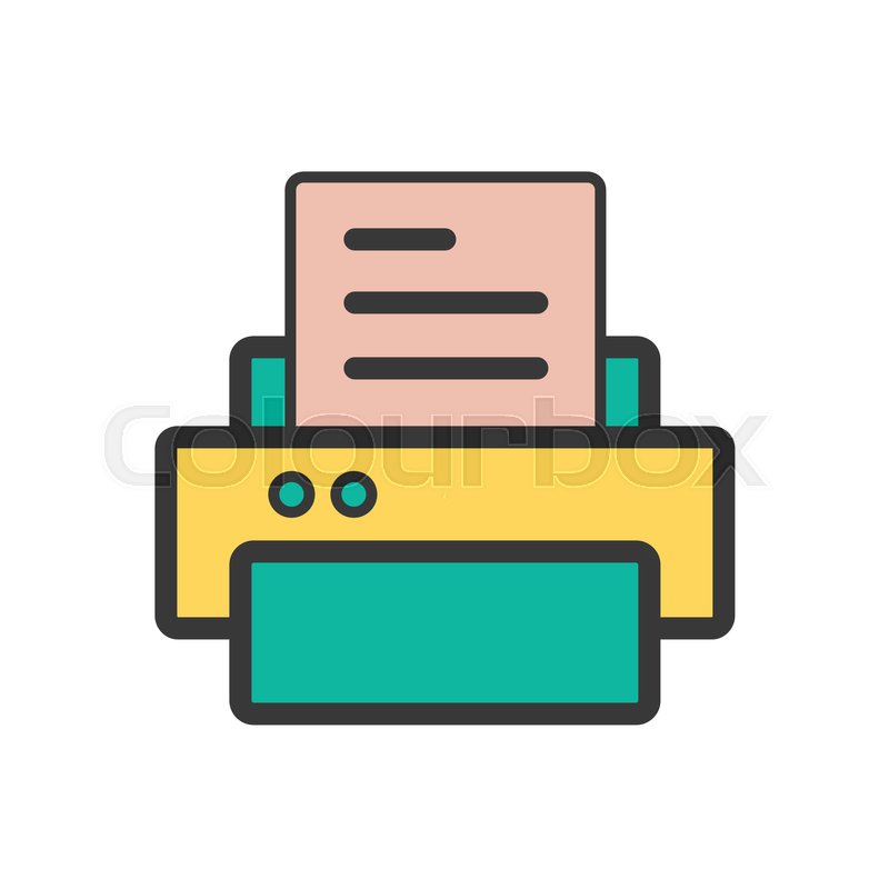 800x800 Printer Vector Icon Cartoon Stock Vector Colourbox