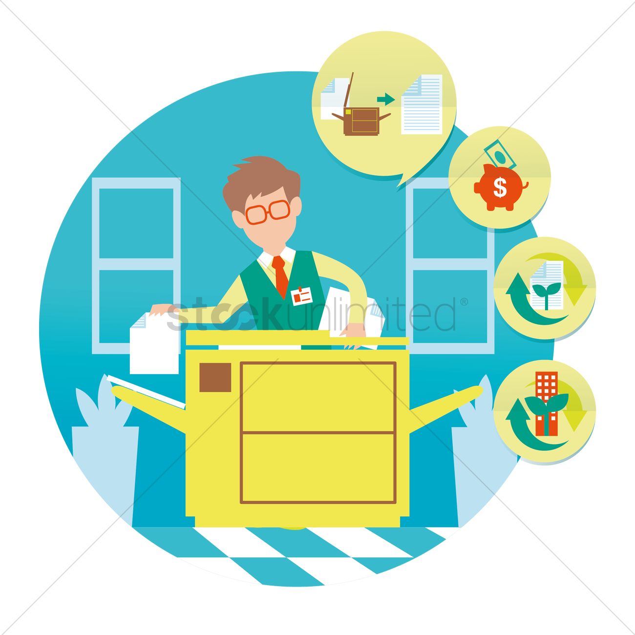 1300x1300 Free Man Printing Documents