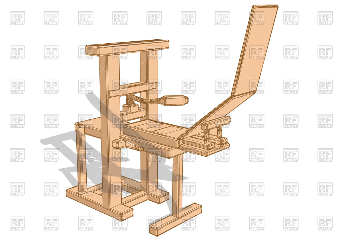 1200x845 Printing Press Vector Image Of Objects Arkela