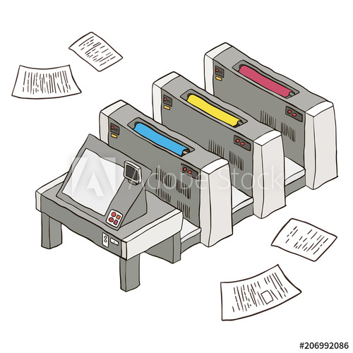 500x500 Printing Press Printing Equipment Digital Printing Printing Vector