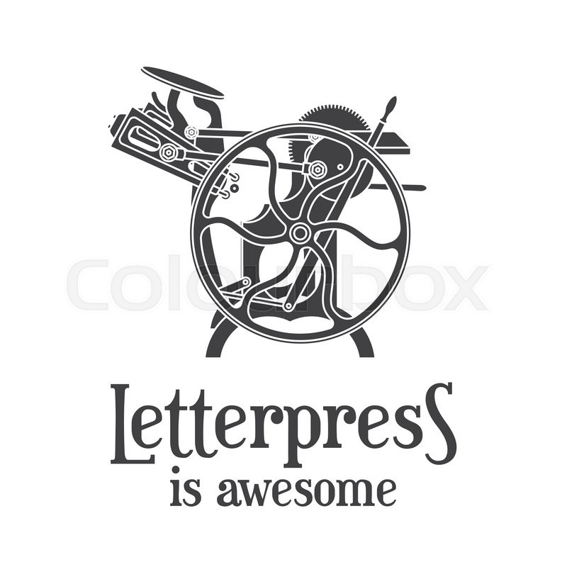 800x800 Letterpress Is Awesome Vector Stock Vector Colourbox