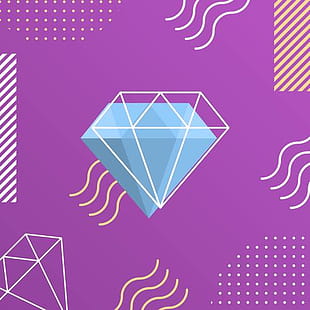 310x310 Flat Purple Prism Vector Background Free