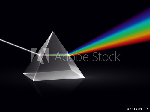 500x375 Light Rays In Prism Ray Rainbow Spectrum Dispersion Optical