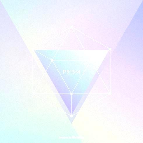 490x490 Prism Geometric Abstract Background With Geometric Line Prism
