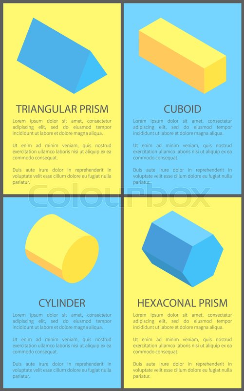 501x800 Triangular And Pentagonal Prism Stock Vector Colourbox
