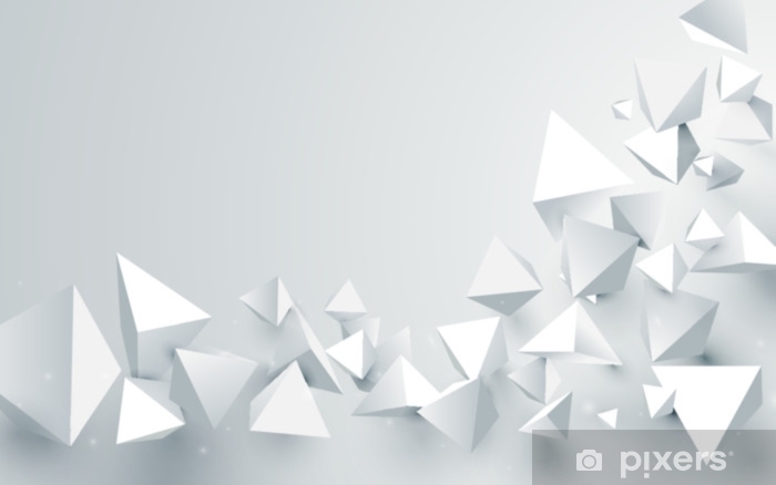 700x438 Abstract White Pyramids Chaotic Background Vector Illustration