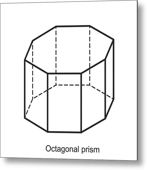 493x572 Octagonal Prism Vector Metal Print