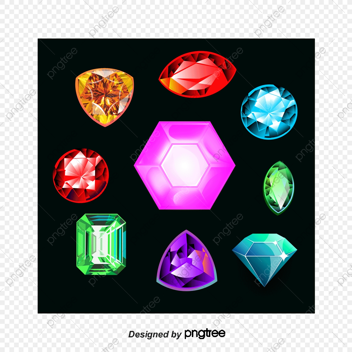 1200x1200 Vector Crystal Cube Translucent Orange Red Polygon Hexagonal Prism