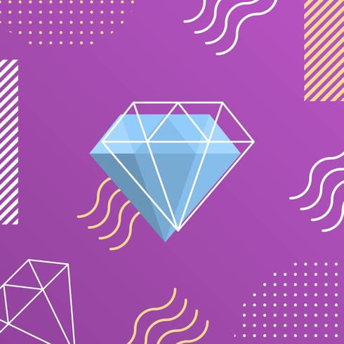 490x490 Flat Purple Prism Vector Background Free