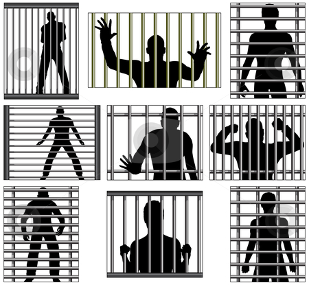 450x415 Incarcerated Stock Vector