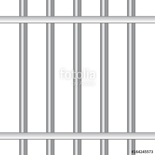 500x500 Realistic Steel Prison Bars Vector Illustration Stock Image