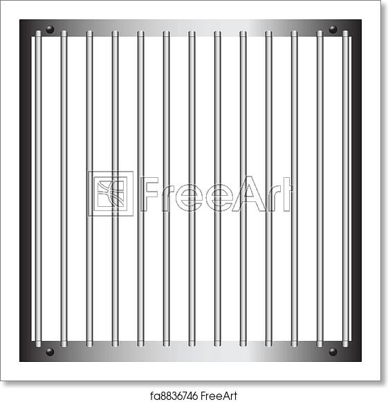 561x581 Free Art Print Of Prison Bar Steel Bars Of Prison Bars Vector