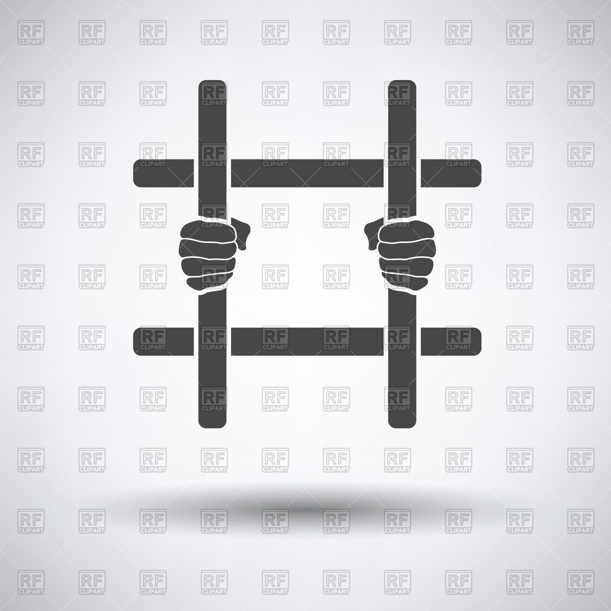 1200x1200 Hands Holding Prison Bars Icon On Gray Background Vector Image