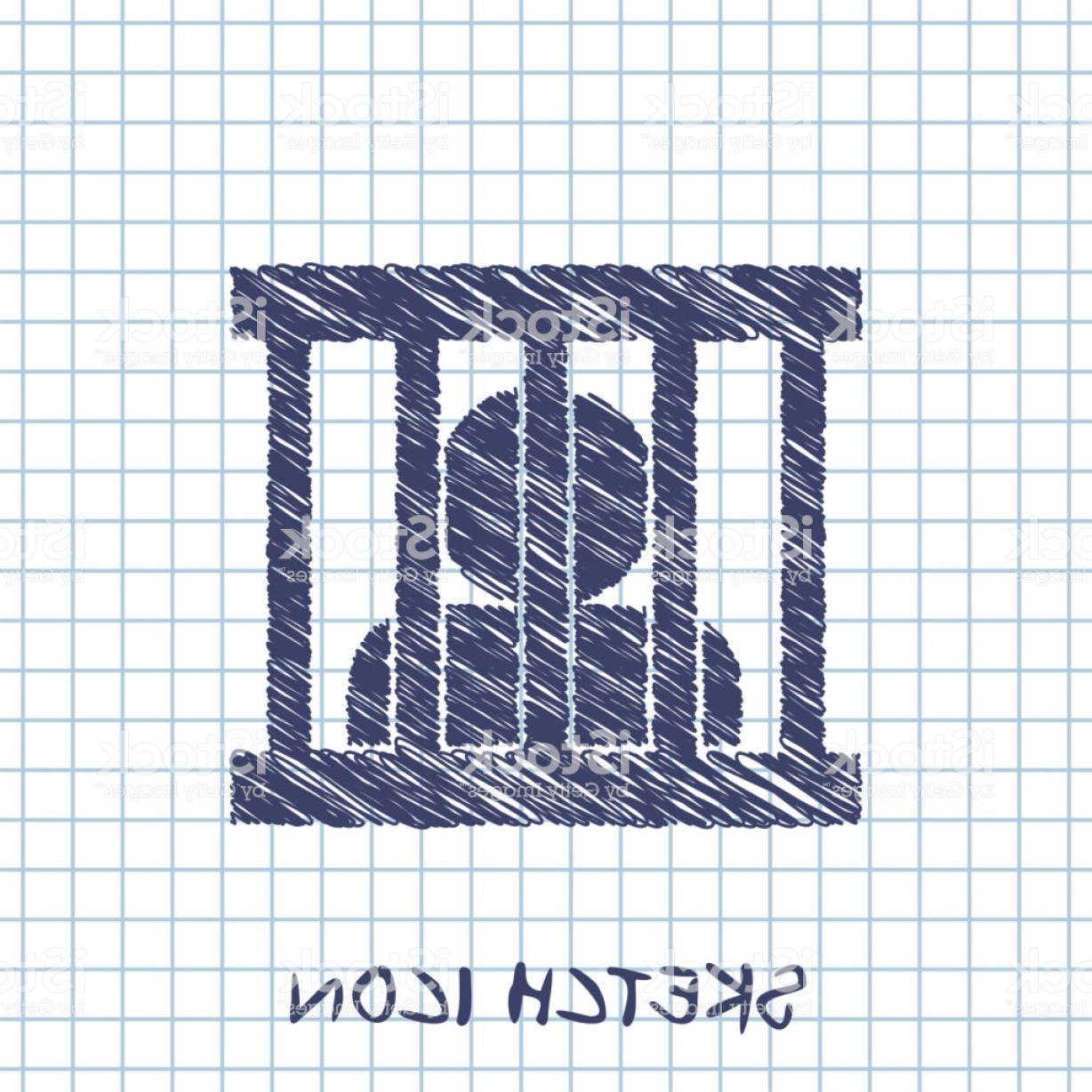1228x1228 Jailed Man Prison Vector Sketch Icon Gm Sarahgardan