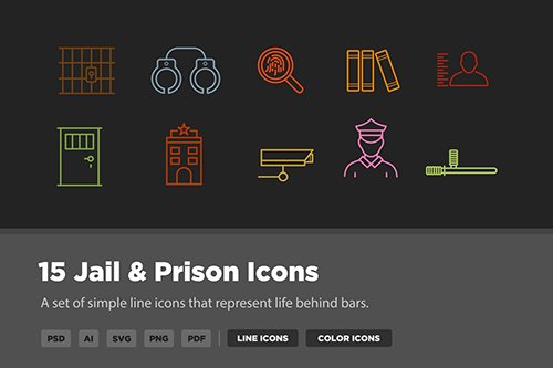 500x333 Jail Prison Vector Icons Nitrogfx