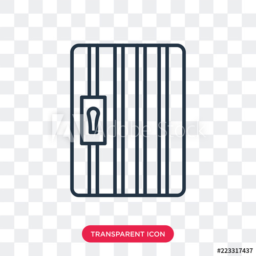 500x500 Prison Vector Icon Isolated On Transparent Background, Prison Logo