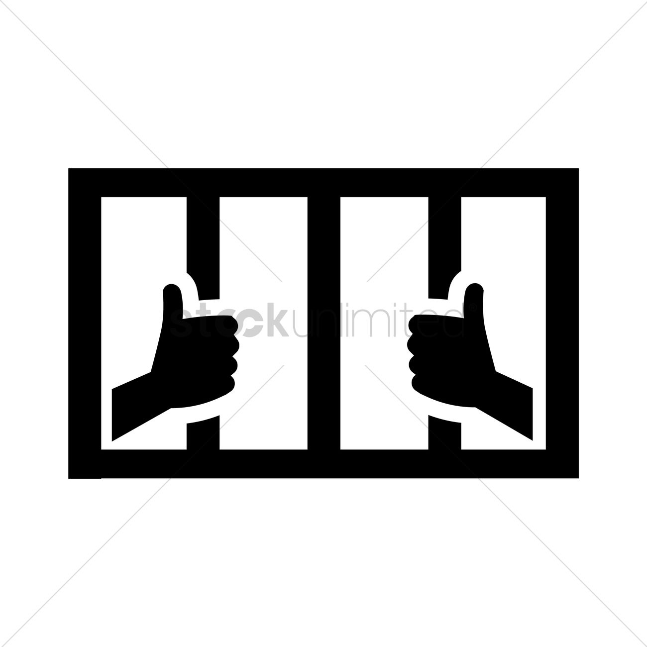 1300x1300 Criminal In Prison Vector Image