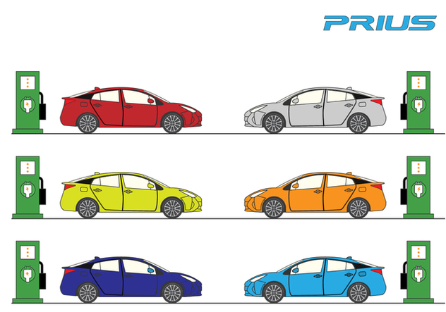 632x443 Prius Car Vector Set Free Vector Download Cannypic
