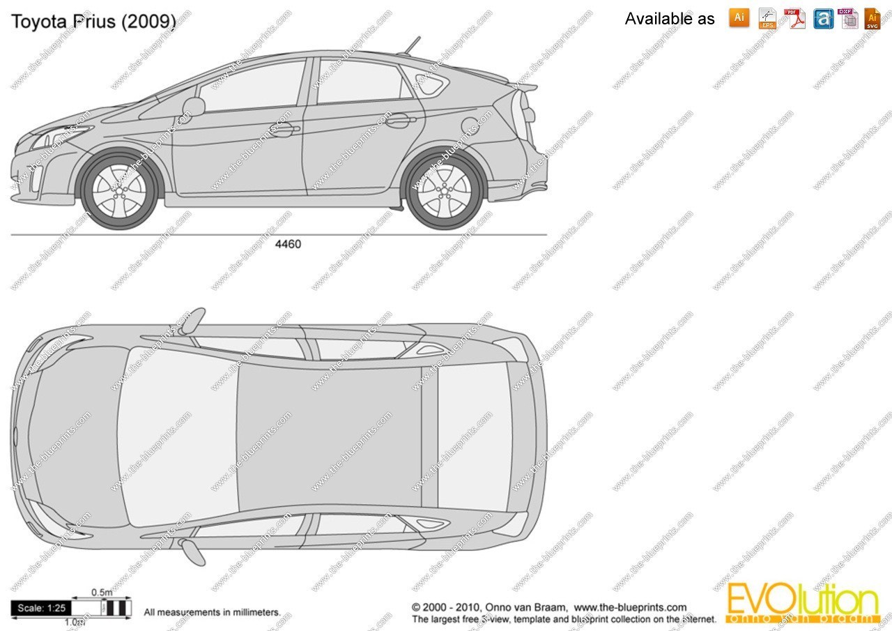 Toyota prius чертеж