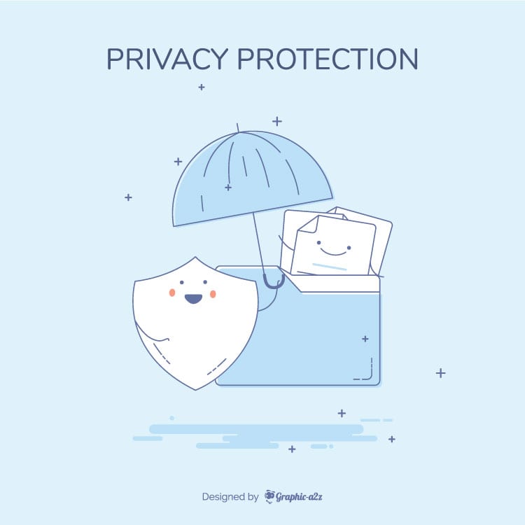750x750 Privacy Protection Infographic Vector Design