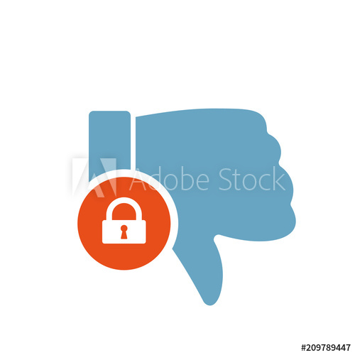 500x500 Dislike Icon, Gestures Icon With Padlock Sign Dislike Icon