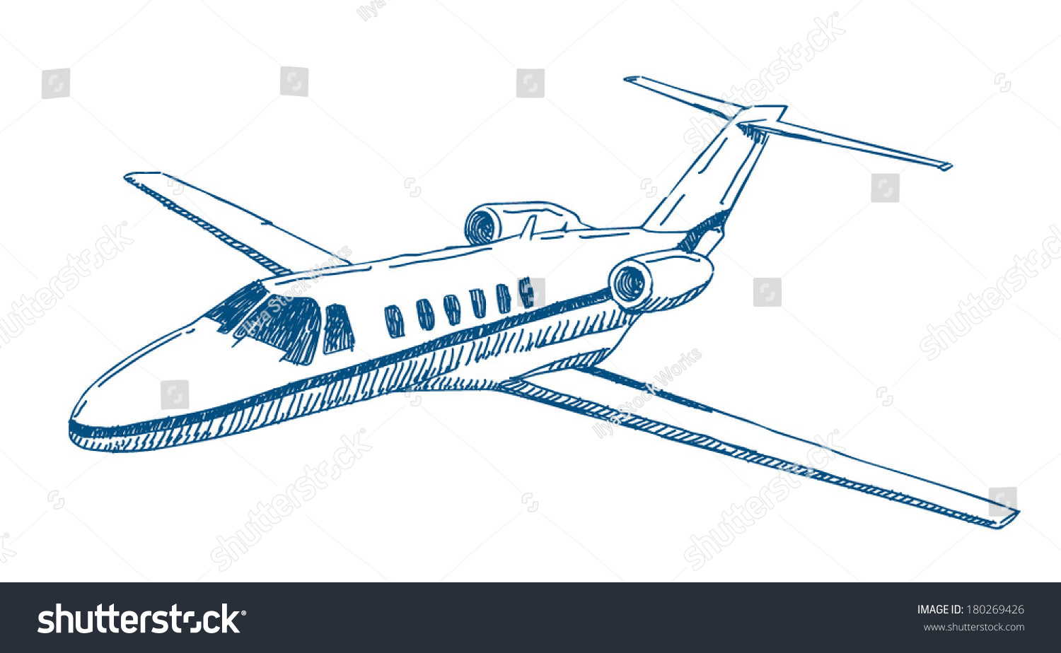 1500x924 Huge Collection Of 'private Jet Drawing' Download More Than
