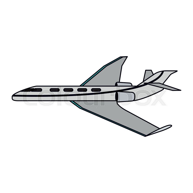 800x800 Jet Private Airplane Isolated Vector Stock Vector Colourbox