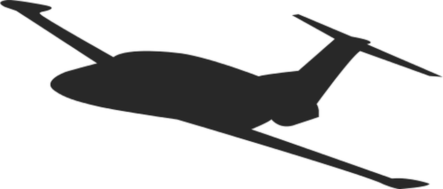 900x384 Airplane Silhouette Clipart