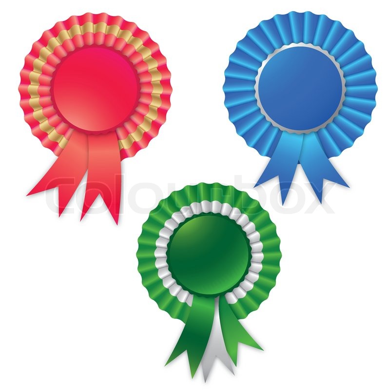 798x800 Blank Award Ribbon Rosette For Winner Stock Vector Colourbox