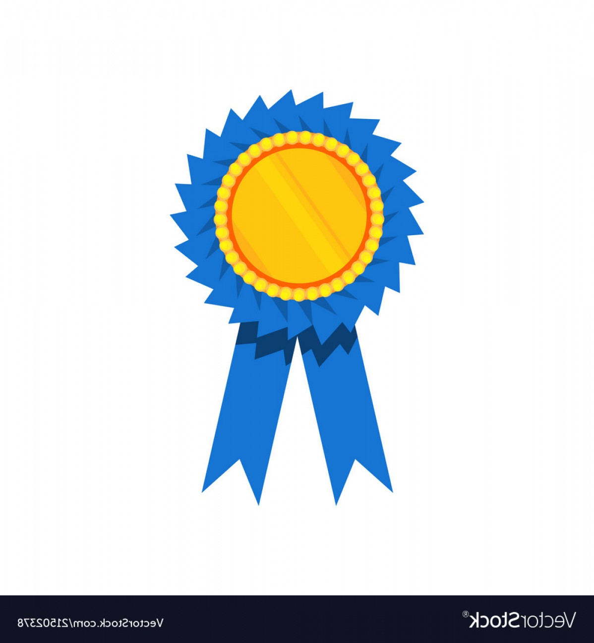 1198x1296 Blue Ribbon Award Blank Golden Rosette Prize For Vector Handandbeak
