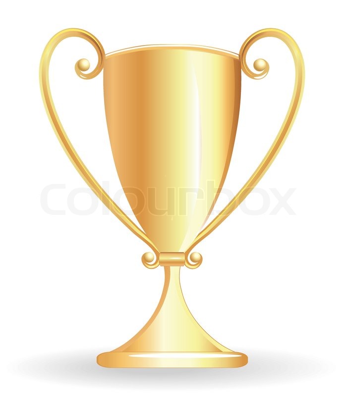 694x800 Champion Cup For Football, Gold Stock Vector Colourbox