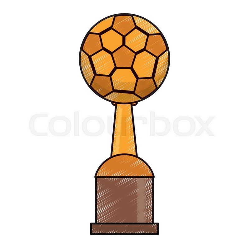 800x800 Drawing Soccer Winner Cup Prize Vector Stock Vector Colourbox