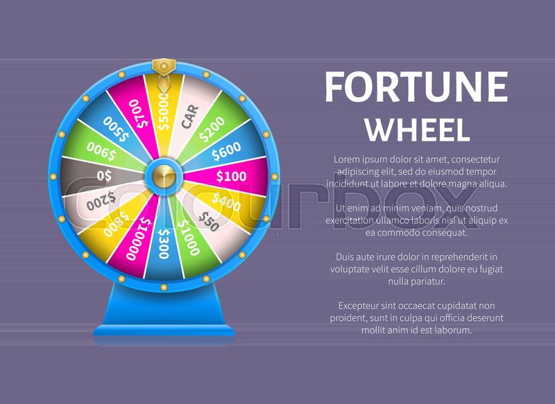 800x583 Fortune Wheel Poster With Place For Stock Vector Colourbox