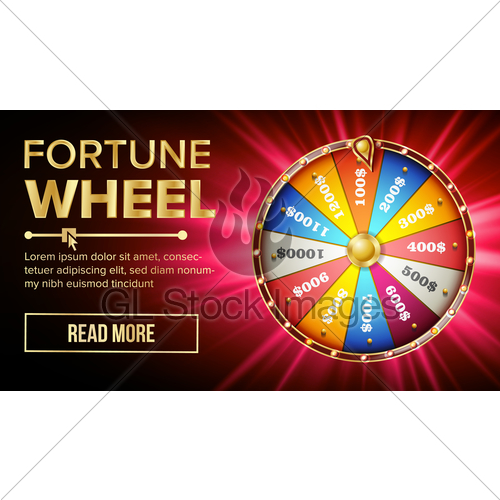 500x500 Wheel Of Fortune Vector Gamble Chance Leisure Colorful Gl