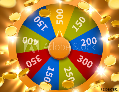 500x386 Wheel Of Fortune With Falling Coins Gamble Chance Leisure
