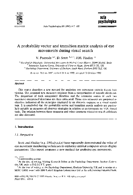 468x684 Pdf A Probability Vector And Transition Matrix Analysis Of Eye
