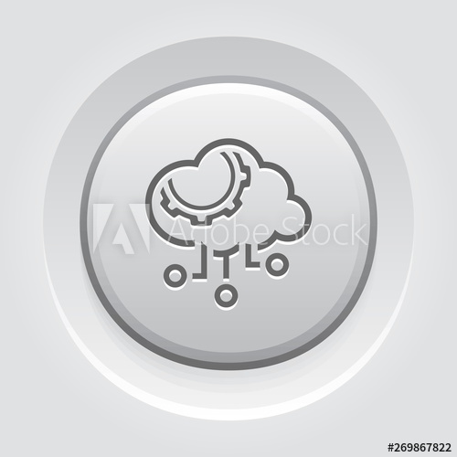 500x500 Simple Cloud Processing Vector Icon