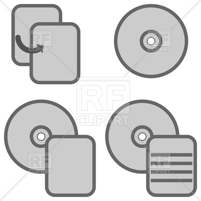 400x400 Symbol Data Processing Grey Icon Set
