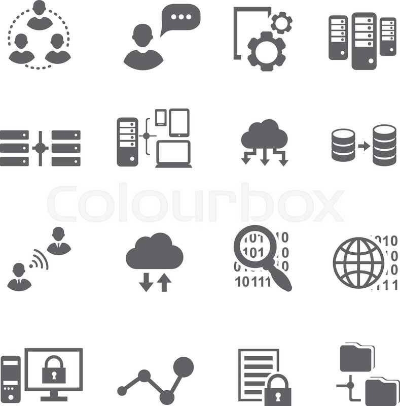 789x800 Big Data Icon Set, Data Analytics, Stock Vector Colourbox