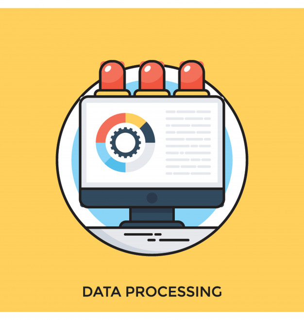 626x658 Data Processing Flat Vector Icon Vector Premium Download