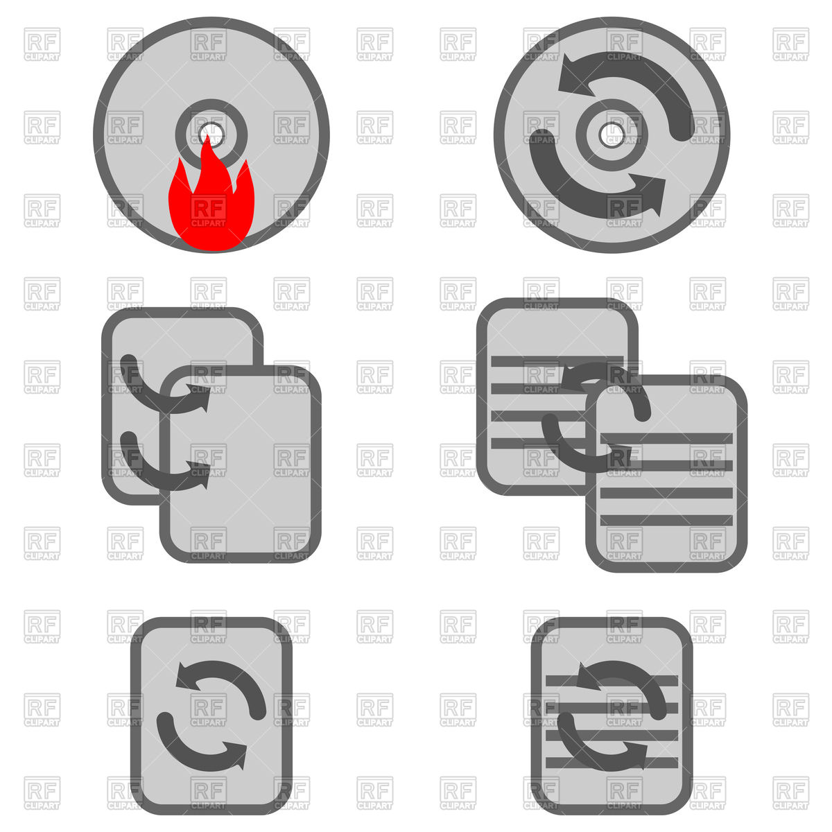 1200x1200 Data Processing Icon Set Vector Image Of Icons And Emblems