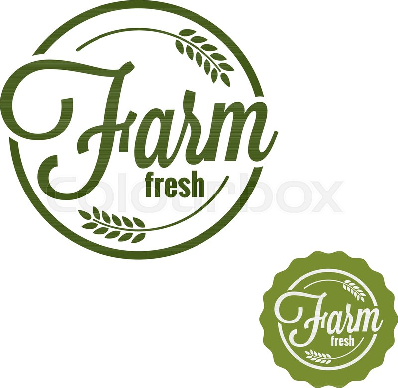 800x780 Farm Fresh Logo Farm Produce Stamp Stock Vector Colourbox